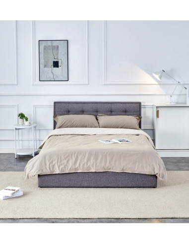 PADVA 140cm łóżko z pojemnikiem popielaty (2p 1szt)