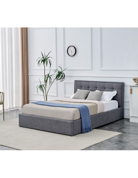 PADVA 140cm łóżko z pojemnikiem popielaty (2p 1szt)