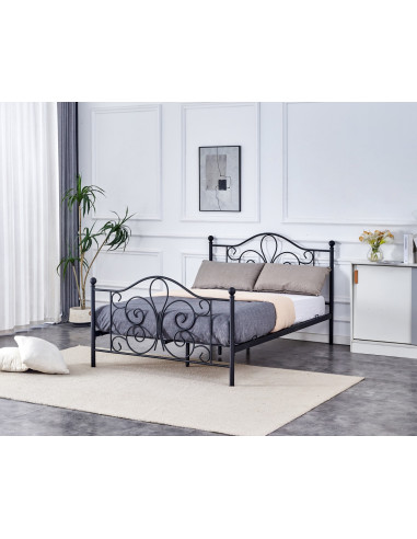 PANAMA 140 cm łóżko metalowe czarny (2p 1szt)