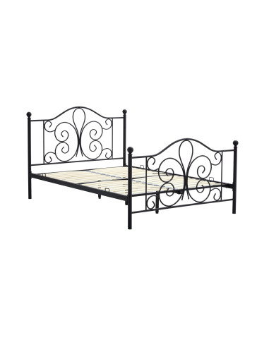 PANAMA 140 cm łóżko metalowe czarny (2p 1szt)