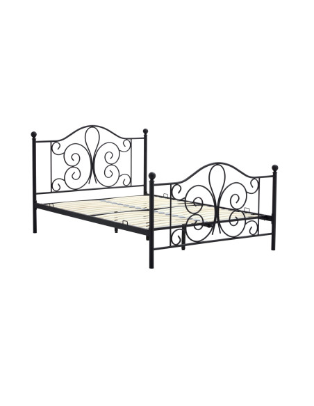 PANAMA 140 cm łóżko metalowe czarny (2p 1szt)