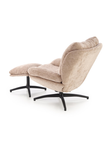 PESTO fotel z podnóżkiem / funkcja kołyski,  beżowy