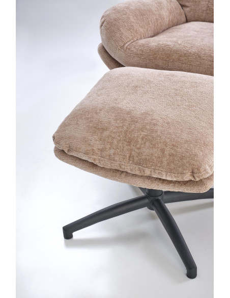 PESTO fotel z podnóżkiem / funkcja kołyski,  beżowy