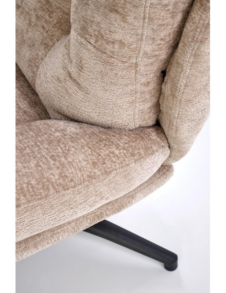 PESTO fotel z podnóżkiem / funkcja kołyski,  beżowy