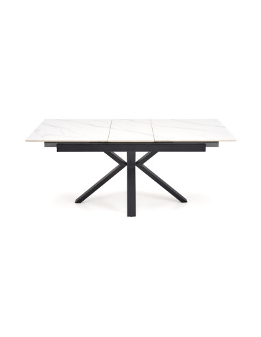 PLATAN stół rozkładany, biąły marmur / czarny (2p 1szt)