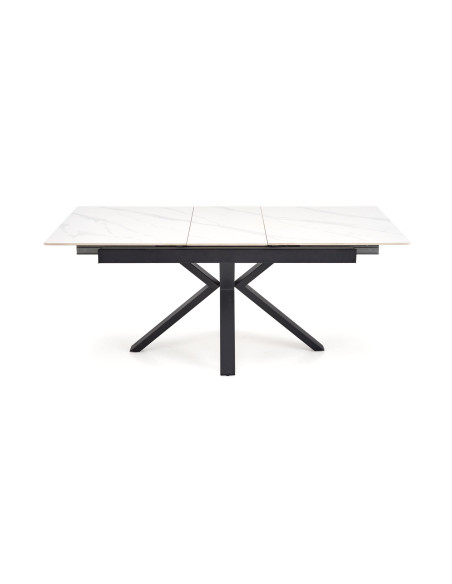 PLATAN stół rozkładany, biąły marmur / czarny (2p 1szt)