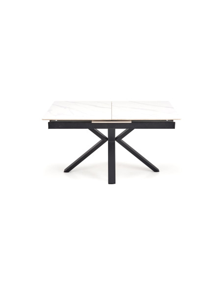 PLATAN stół rozkładany, biąły marmur / czarny (2p 1szt)