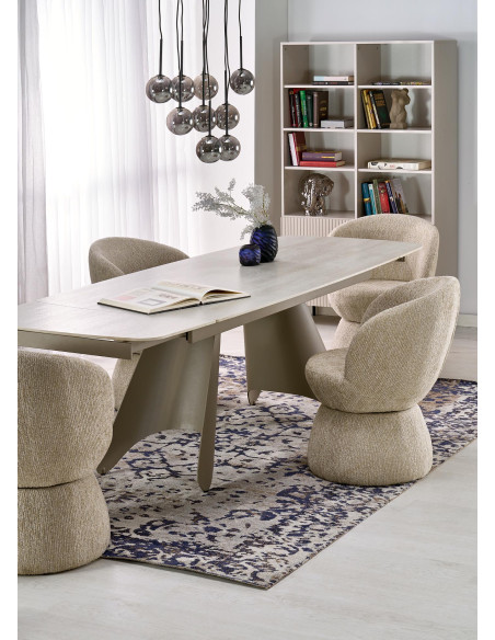 SALIX stół rozkładany, trawertyn / kaszmir (2p 1szt)