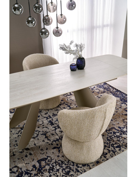 SALIX stół rozkładany, trawertyn / kaszmir (2p 1szt)