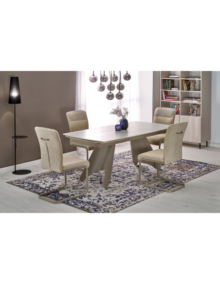 SALIX stół rozkładany, trawertyn / kaszmir (2p 1szt)