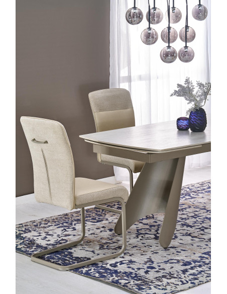 SALIX stół rozkładany, trawertyn / kaszmir (2p 1szt)