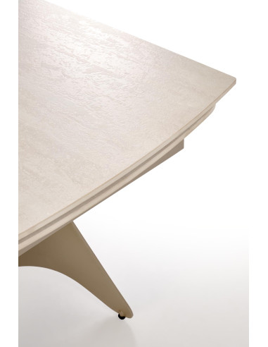 SALIX stół rozkładany, trawertyn / kaszmir (2p 1szt)