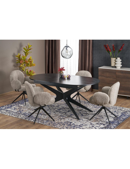 SANDRO stół rozkładany, czarny (2p 1szt)