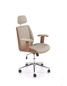 TIMBER fotel gabinetowy orzechowy/beżowy