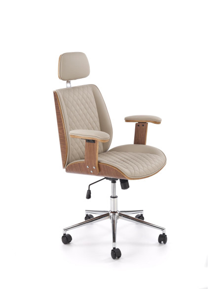 TIMBER fotel gabinetowy orzechowy/beżowy