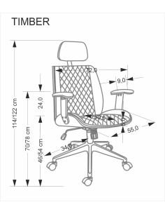 TIMBER fotel gabinetowy orzechowy/beżowy 2