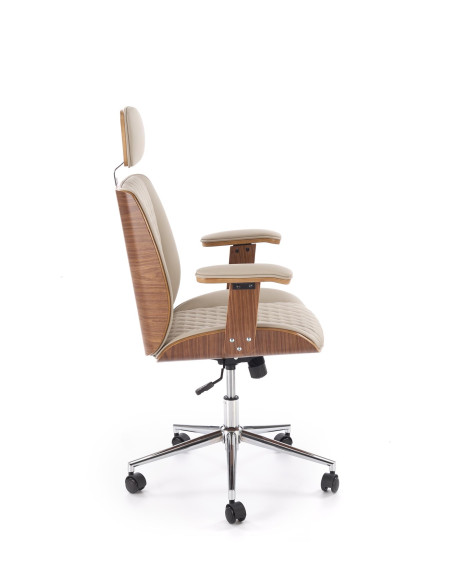 TIMBER fotel gabinetowy orzechowy/beżowy