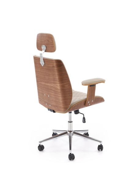 TIMBER fotel gabinetowy orzechowy/beżowy