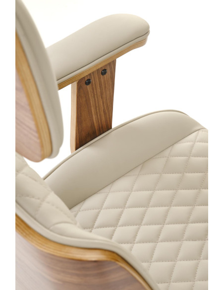 TIMBER fotel gabinetowy orzechowy/beżowy