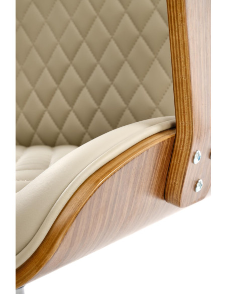 TIMBER fotel gabinetowy orzechowy/beżowy