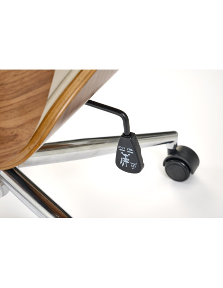 TIMBER fotel gabinetowy orzechowy/beżowy