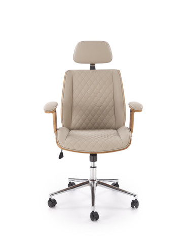 TIMBER fotel gabinetowy orzechowy/beżowy