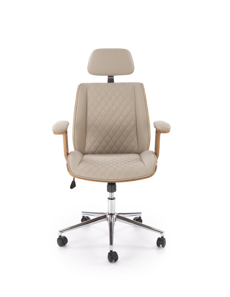 TIMBER fotel gabinetowy orzechowy/beżowy