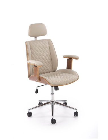 TIMBER fotel gabinetowy orzechowy/beżowy