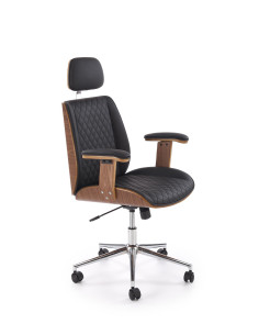 TIMBER fotel gabinetowy orzechowy/czarny