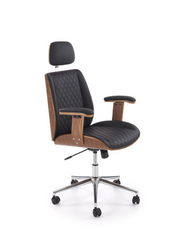 TIMBER fotel gabinetowy orzechowy/czarny