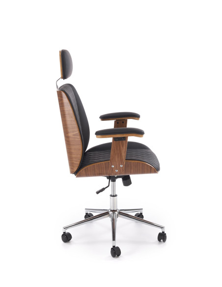 TIMBER fotel gabinetowy orzechowy/czarny