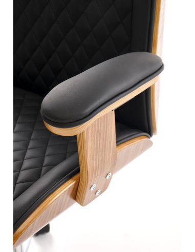 TIMBER fotel gabinetowy orzechowy/czarny