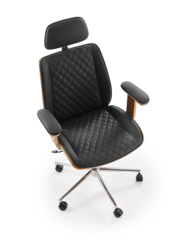 TIMBER fotel gabinetowy orzechowy/czarny