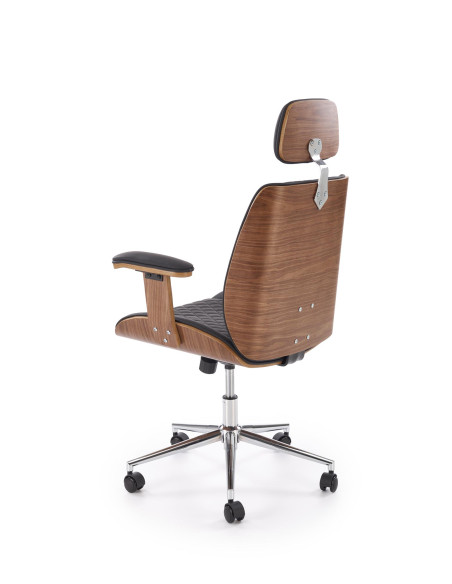 TIMBER fotel gabinetowy orzechowy/czarny