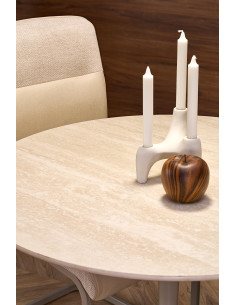 TOLIO stół okrągły, trawertyn/ kaszmir (3p 1szt) 2