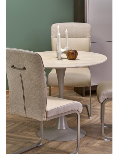 TOLIO stół okrągły, trawertyn/ kaszmir (3p 1szt)