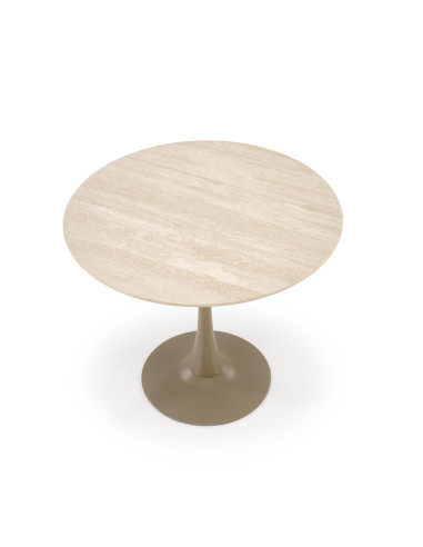 TOLIO stół okrągły, trawertyn/ kaszmir (3p 1szt)