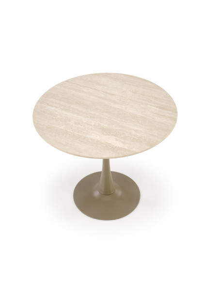 TOLIO stół okrągły, trawertyn/ kaszmir (3p 1szt)