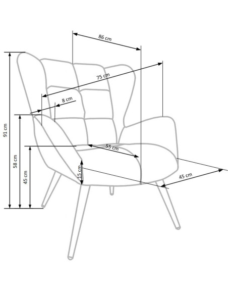 TYRION fotel wypoczynkowy beżowy