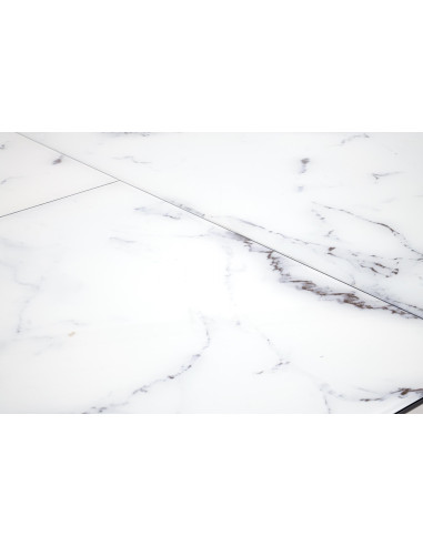 VERTIGO stół rozkładany, blat - biały marmur, nogi - czarny (2p 1szt)