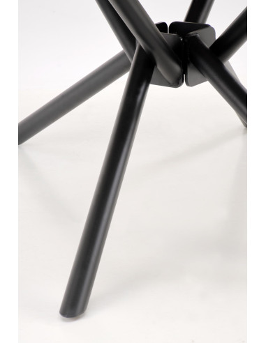 VITORINO stół rozkładany, blat - biały marmur, nogi - czarny (2p 1szt)