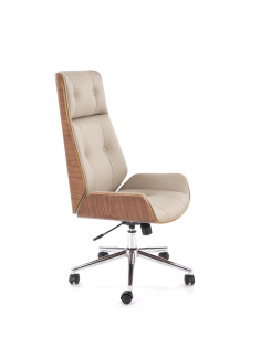 WEBSTER fotel gabinetowy orzechowy/beżowy