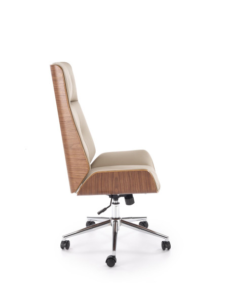 WEBSTER fotel gabinetowy orzechowy/beżowy