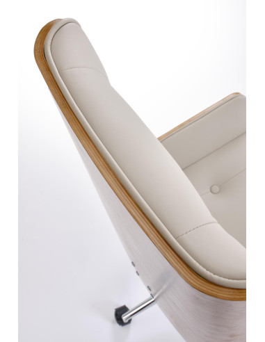 WEBSTER fotel gabinetowy orzechowy/beżowy