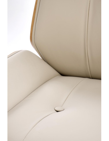 WEBSTER fotel gabinetowy orzechowy/beżowy