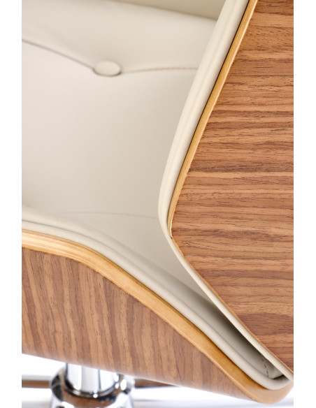 WEBSTER fotel gabinetowy orzechowy/beżowy