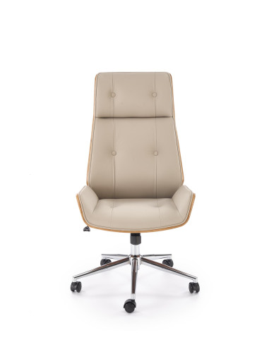 WEBSTER fotel gabinetowy orzechowy/beżowy