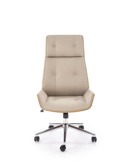 WEBSTER fotel gabinetowy orzechowy/beżowy