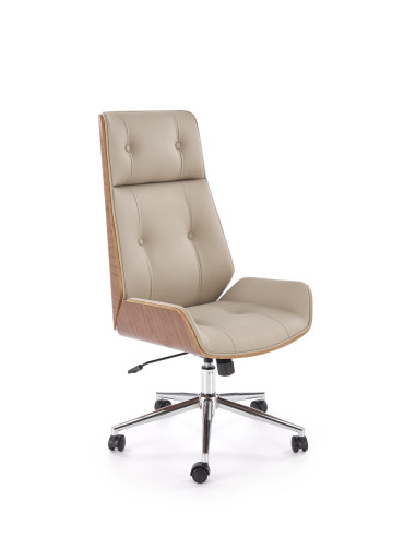 WEBSTER fotel gabinetowy orzechowy/beżowy