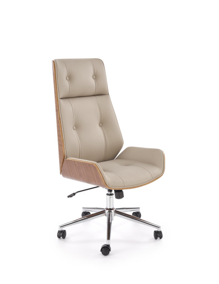 WEBSTER fotel gabinetowy orzechowy/beżowy